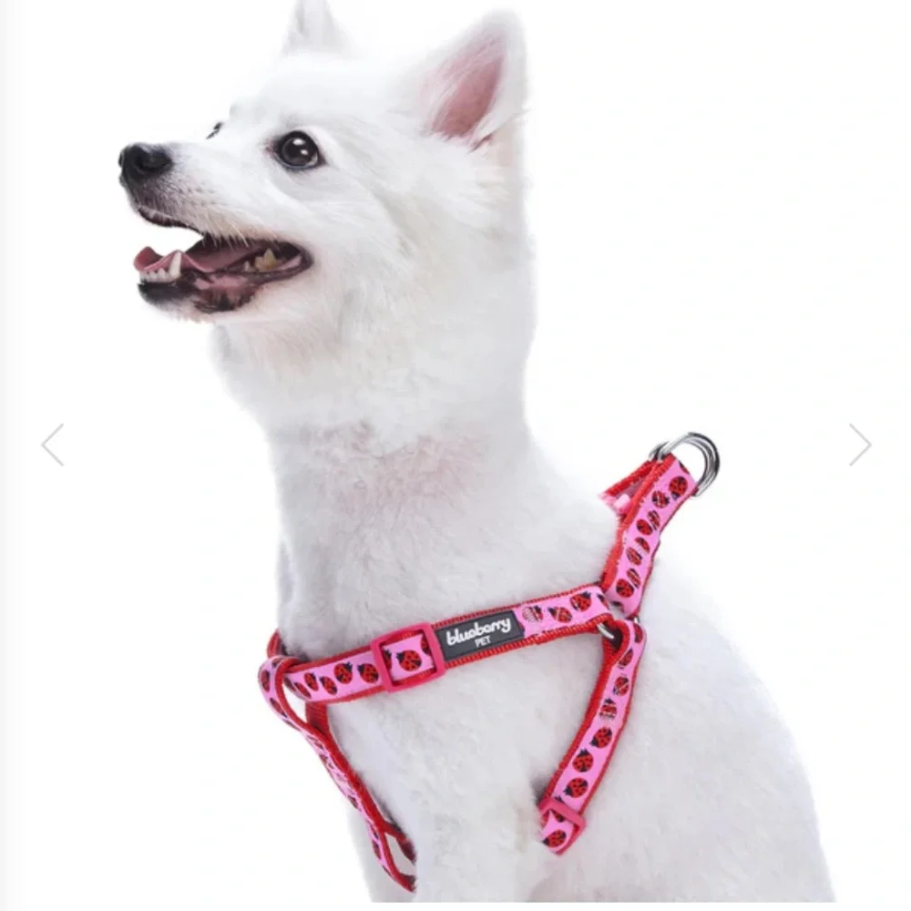 Blueberry Pet Ladybug Dog Harness - Pink and Red NWOT - Chest = 26”